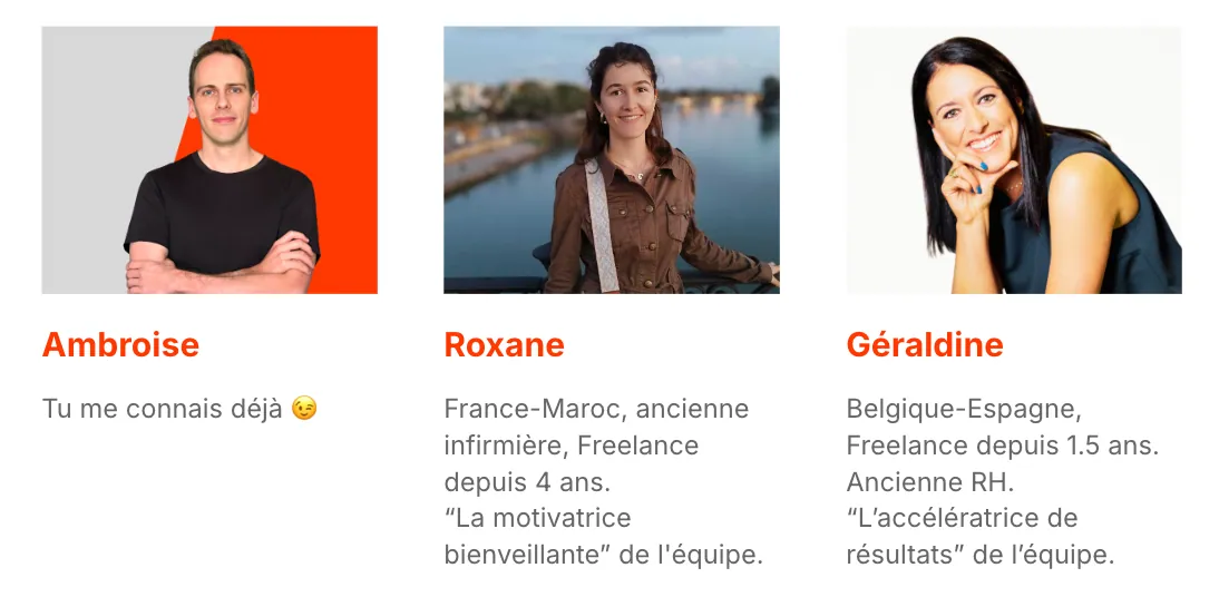 Ambroise, Roxane et Géraldine, l'équipe qui prend les appels de candidature